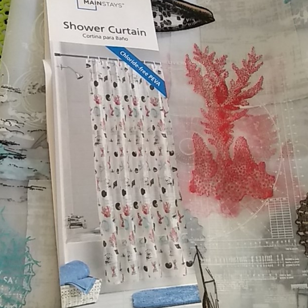 ⛵Ocean scene shower curtain